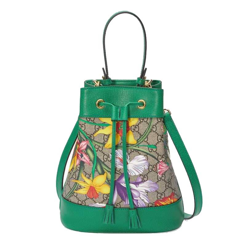 Gucci Ophidia GG Flora small bucket bag