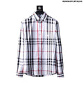 Burberry Check Cotton Poplin Shirt in White