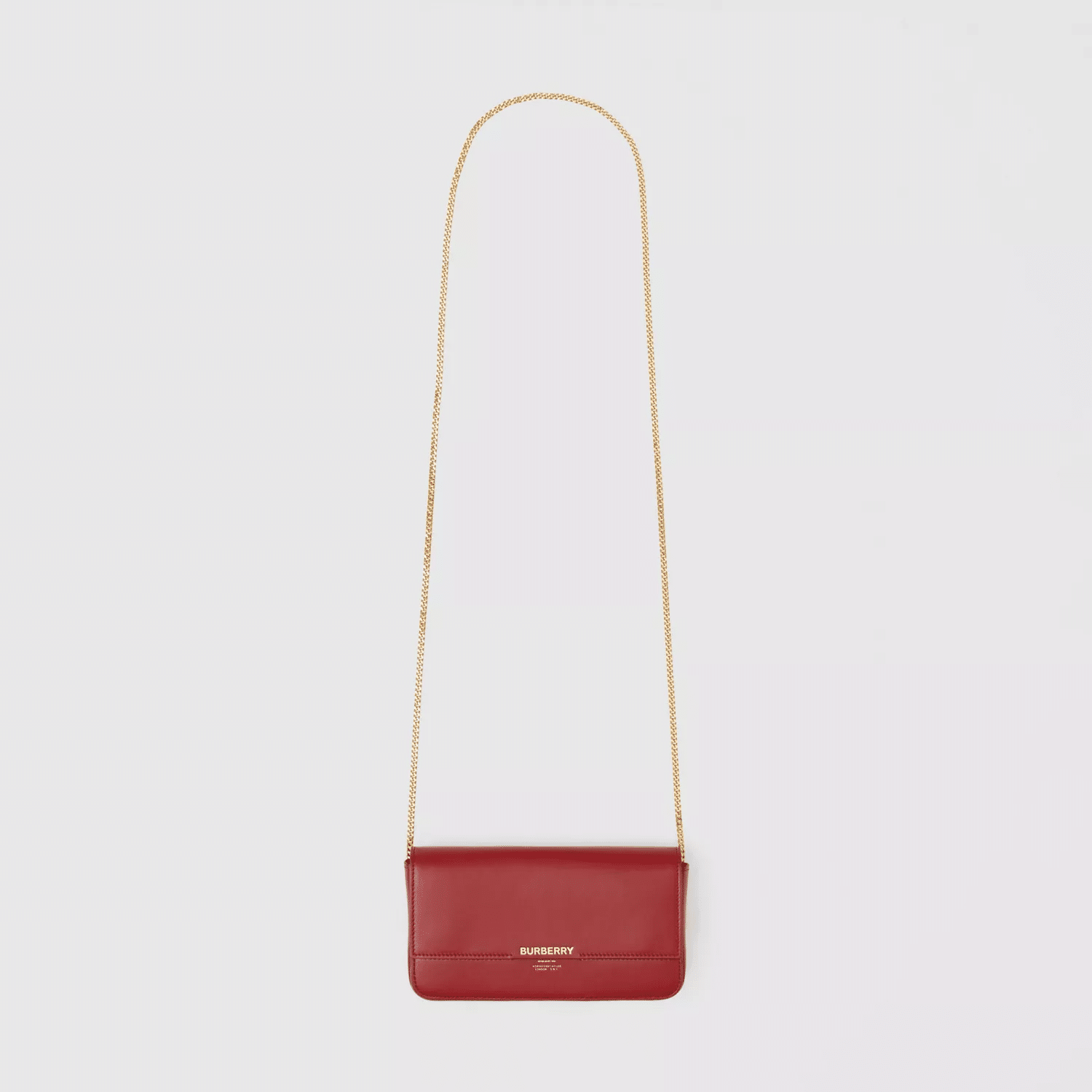 Burberry Leather Wallet with Detachable Chain Strap