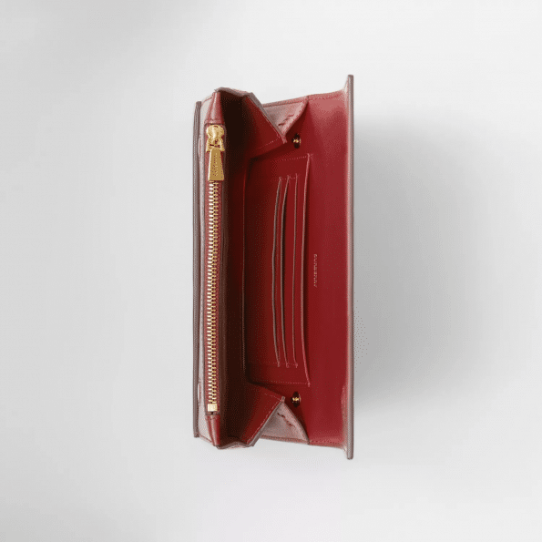 Burberry Leather Wallet with Detachable Chain Strap