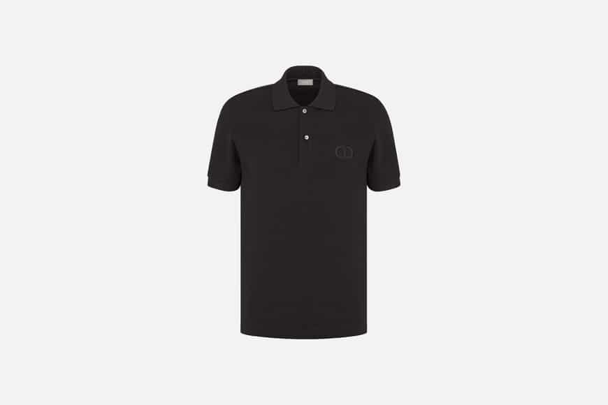 CD ICON POLO SHIRT Black Cotton Piqué