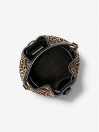Michael Kors Monogramme Small Leopard Bucket Bag