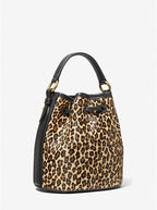 Michael Kors Monogramme Small Leopard Bucket Bag