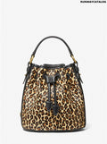 Michael Kors Monogramme Small Leopard Bucket Bag