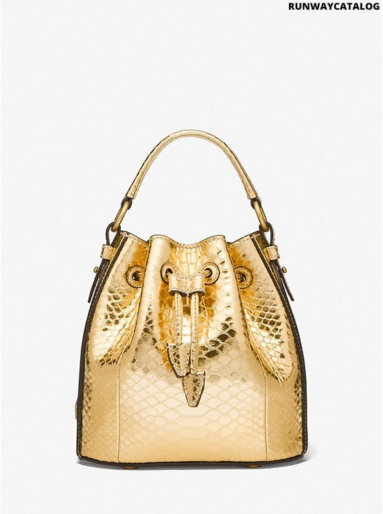 Michael Kors Monogramme Small Leather Bucket Bag