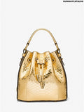 Michael Kors Monogramme Small Leather Bucket Bag