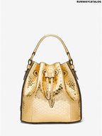Michael Kors Monogramme Small Leather Bucket Bag