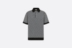 DIOR OBLIQUE POLO SHIRT Beige, Blue and Black Cotton Jacquard