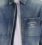 CHRISTIAN DIOR ATELIER ZIPPED OVERSHIRT Blue Cotton Denim