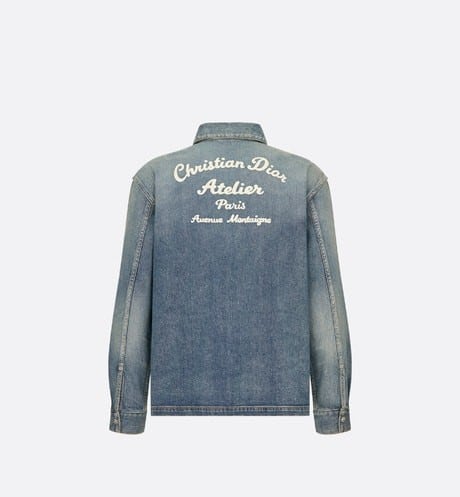 CHRISTIAN DIOR ATELIER ZIPPED OVERSHIRT Blue Cotton Denim