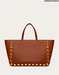 Valentino Roman Stud Grainy Calfskin Tote Bag