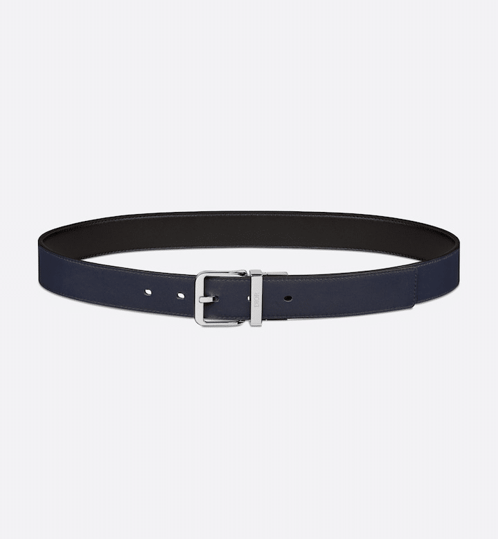 Black and Navy Blue Smooth Calfskin, 30 MM