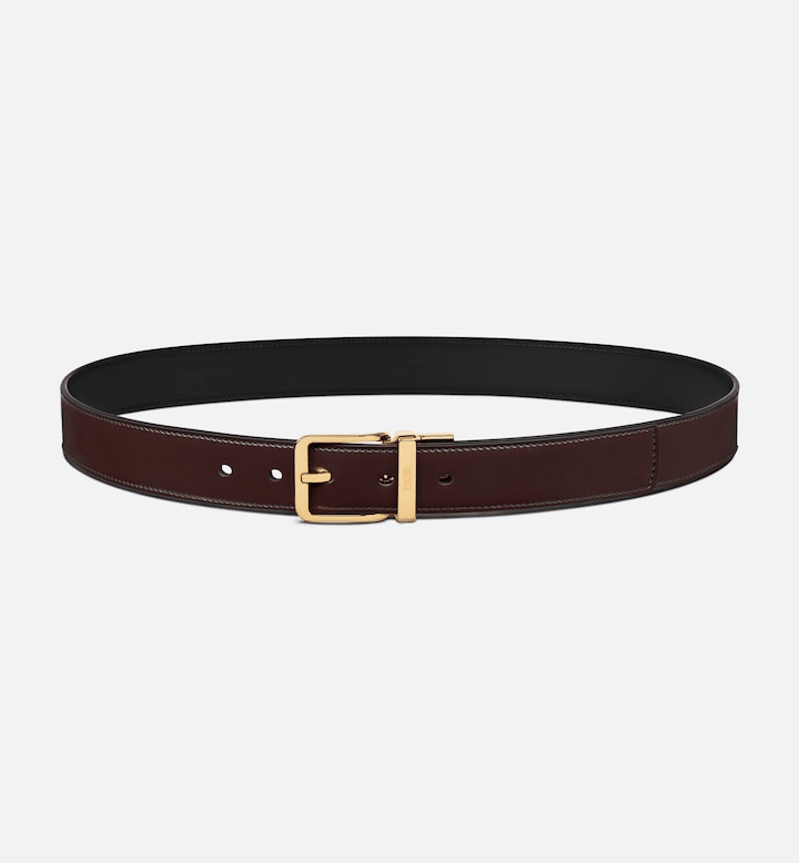 Brown and Black Smooth Calfskin, 30 MM
