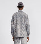 DIOR OBLIQUE OVERSHIRT Gray and Gold-Tone Cotton-Blend Twill