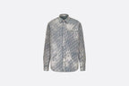DIOR OBLIQUE OVERSHIRT Gray and Gold-Tone Cotton-Blend Twill