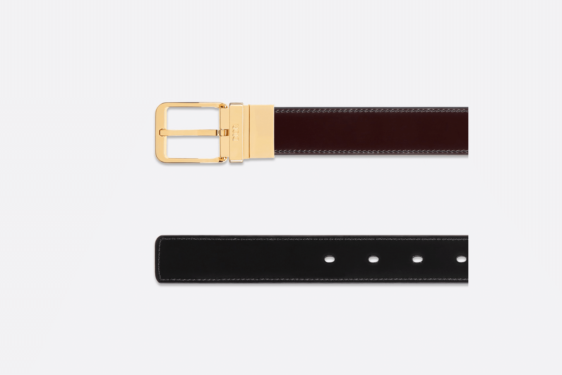 Brown and Black Smooth Calfskin, 30 MM