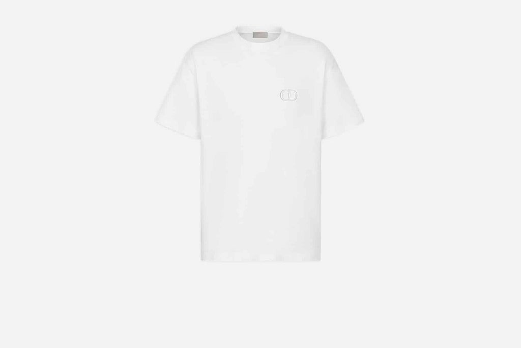 CD Icon Relaxed-Fit T-Shirt White Cotton Jersey