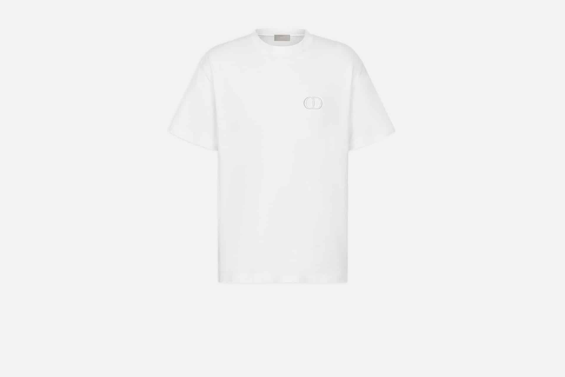 CD Icon Relaxed-Fit T-Shirt White Cotton Jersey