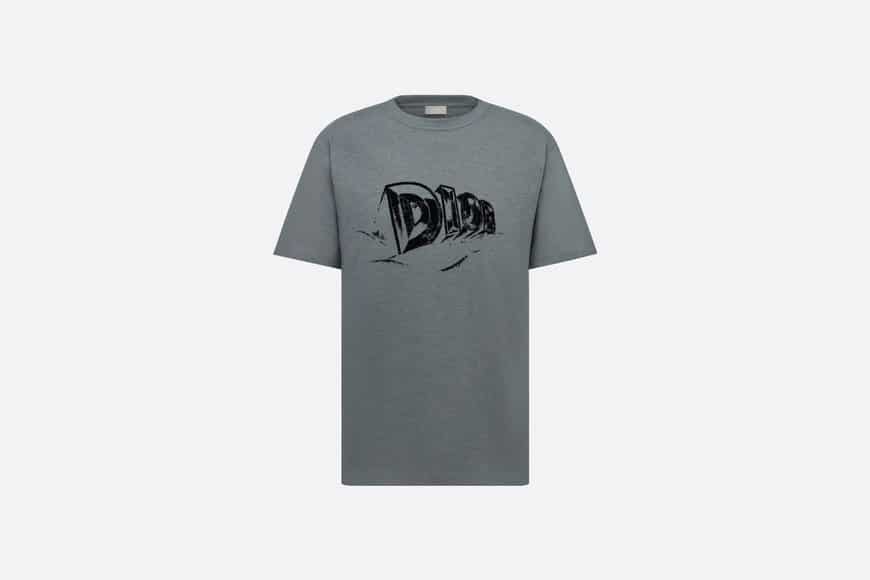 RELAXED-FIT T-SHIRT Gray Slub Cotton Jersey