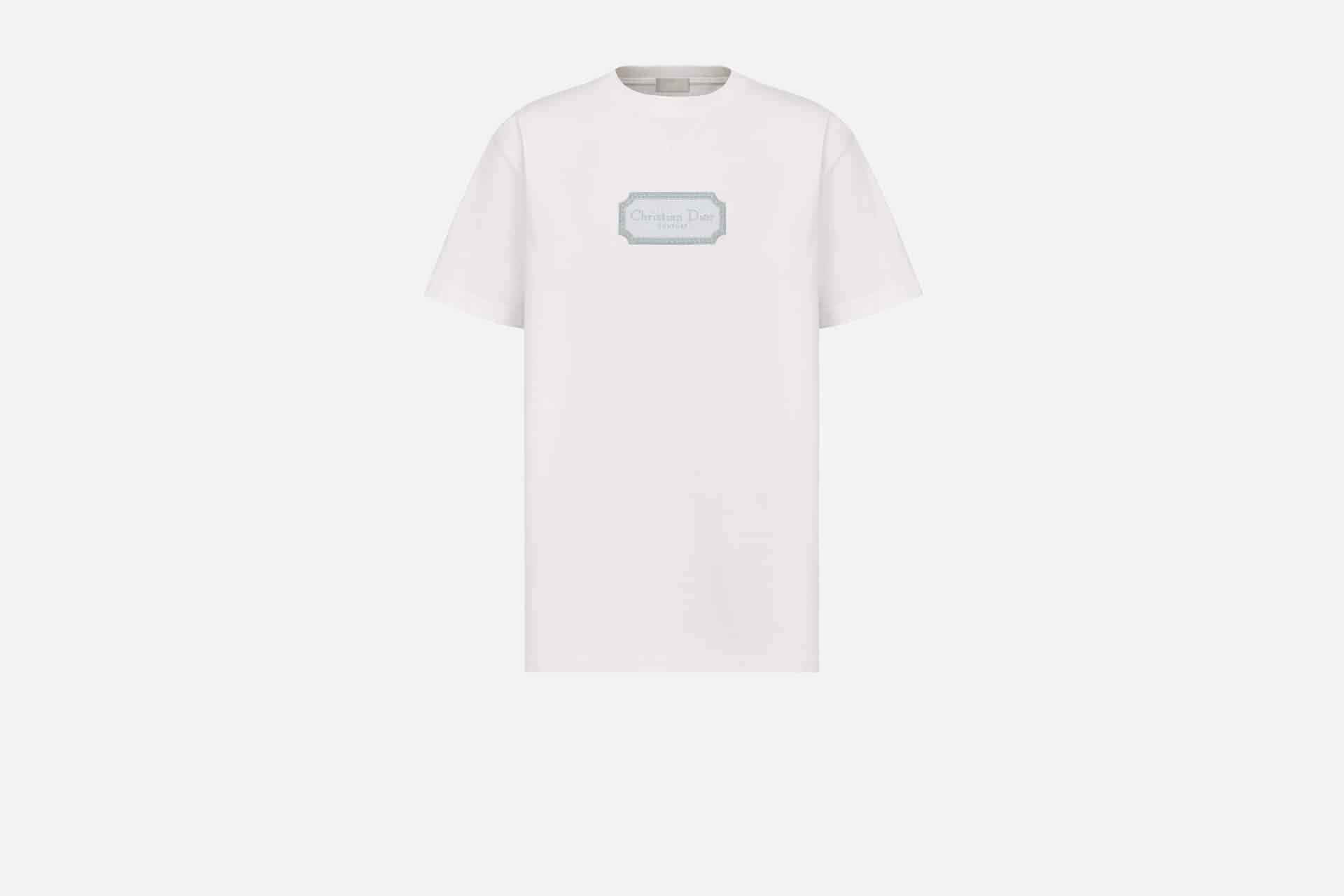 Christian Dior Couture Relaxed-Fit T-Shirt White Cotton Jersey