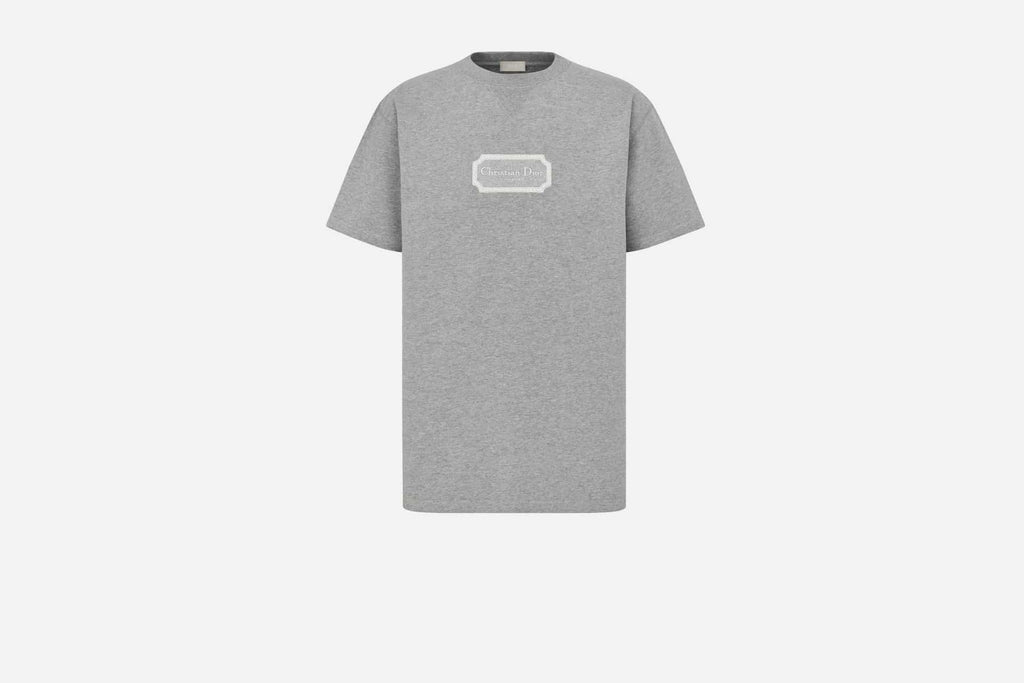 Christian Dior Couture Relaxed-Fit T-Shirt Gray Cotton Jersey
