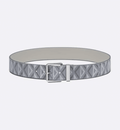 Dior Gray CD Diamond Canvas and Dior Gray Smooth Calfskin, 40 MM