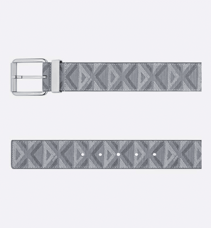 Dior Gray CD Diamond Canvas and Dior Gray Smooth Calfskin, 40 MM