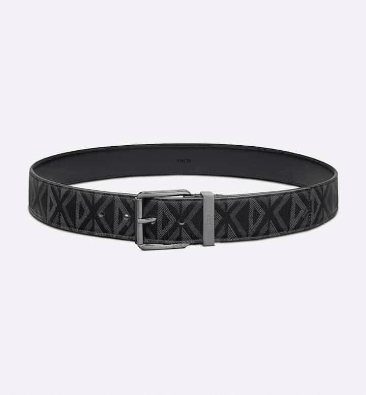 Black CD Diamond Canvas and Black Smooth Calfskin, 40 MM