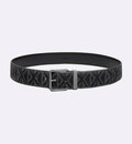 Black CD Diamond Canvas and Black Smooth Calfskin, 40 MM