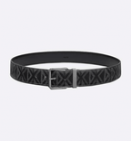Black CD Diamond Canvas and Black Smooth Calfskin, 40 MM