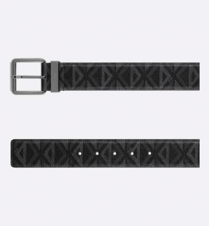 Black CD Diamond Canvas and Black Smooth Calfskin, 40 MM