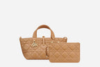 SMALL DIOR TOUJOURS BAG Medium Tan Macrocannage Calfskin