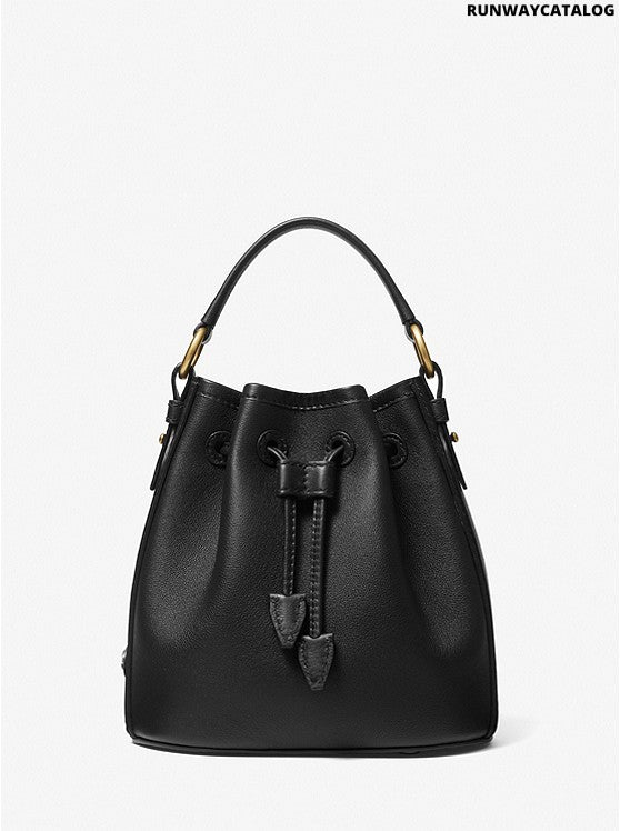 Michael Kors Monogramme Small Leather Bucket Bag