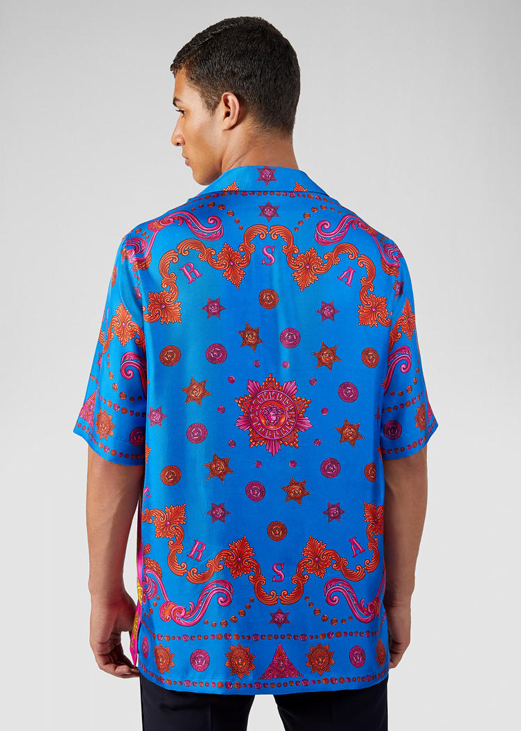Versace Barocco Western Silk Twill Shirt