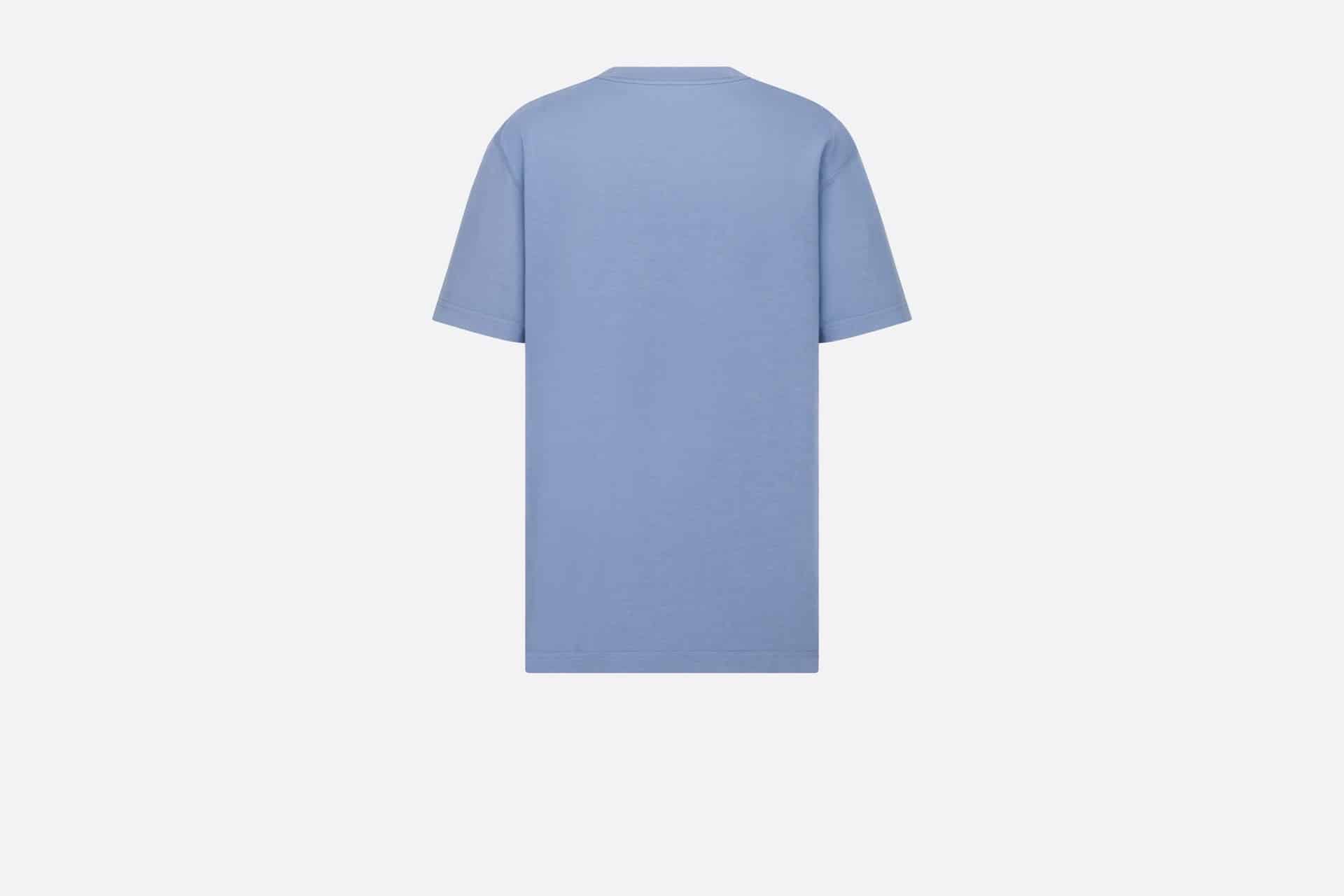 Christian Dior Couture Relaxed-Fit T-Shirt Blue Cotton Jersey