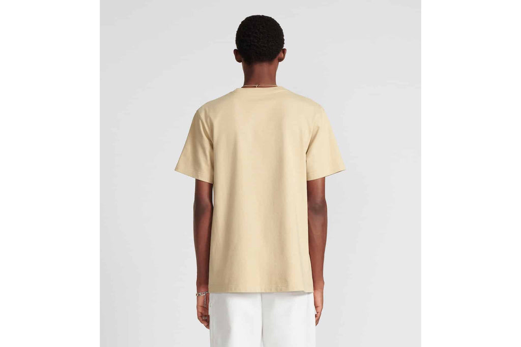 Christian Dior Couture Relaxed-Fit T-Shirt Beige Cotton Jersey