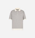 Dior Oblique Polo Shirt White Cotton Jacquard