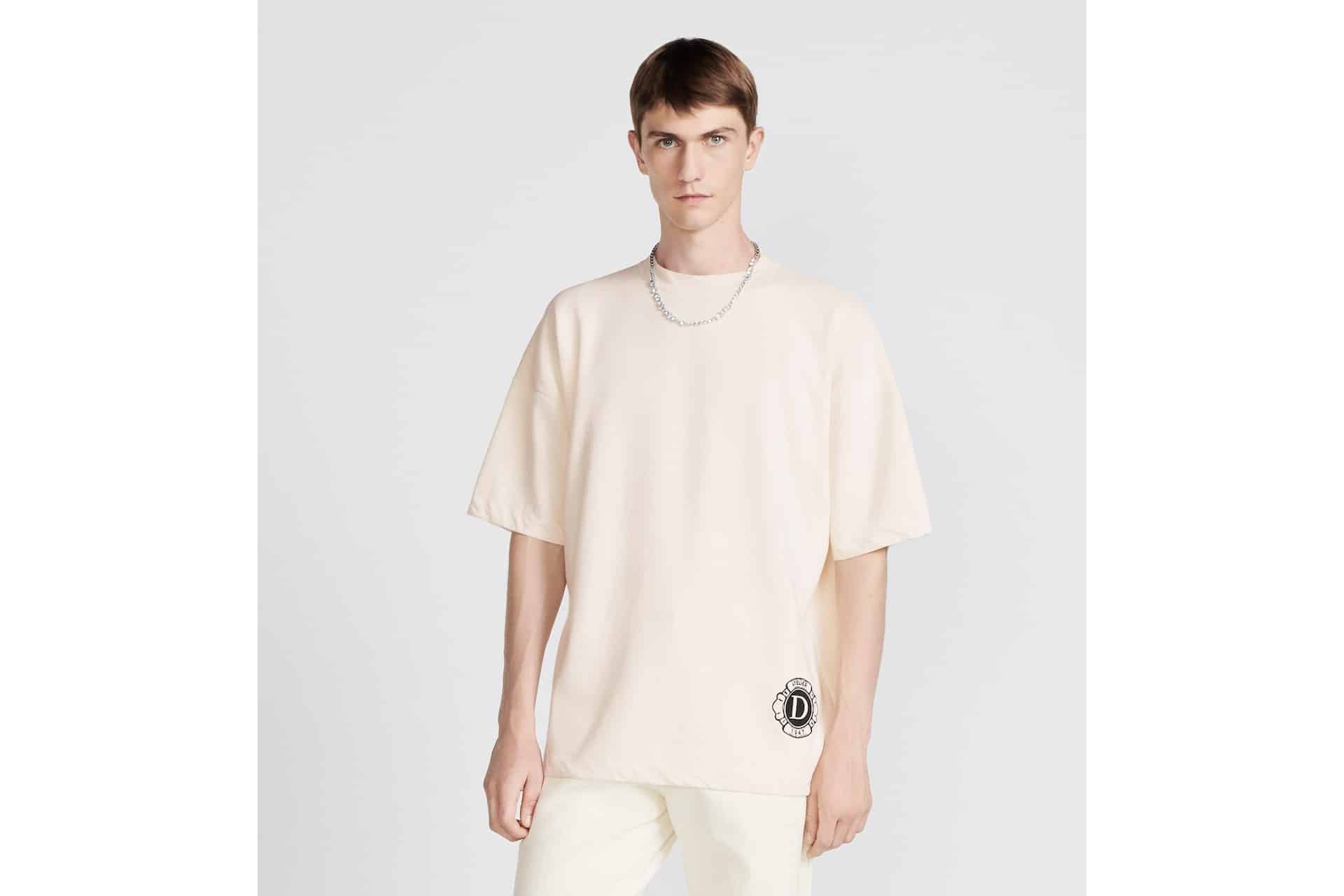 T-Shirt Ecru Silk and Cotton Jersey