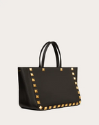 Valentino Roman Stud Grainy Calfskin Tote Bag