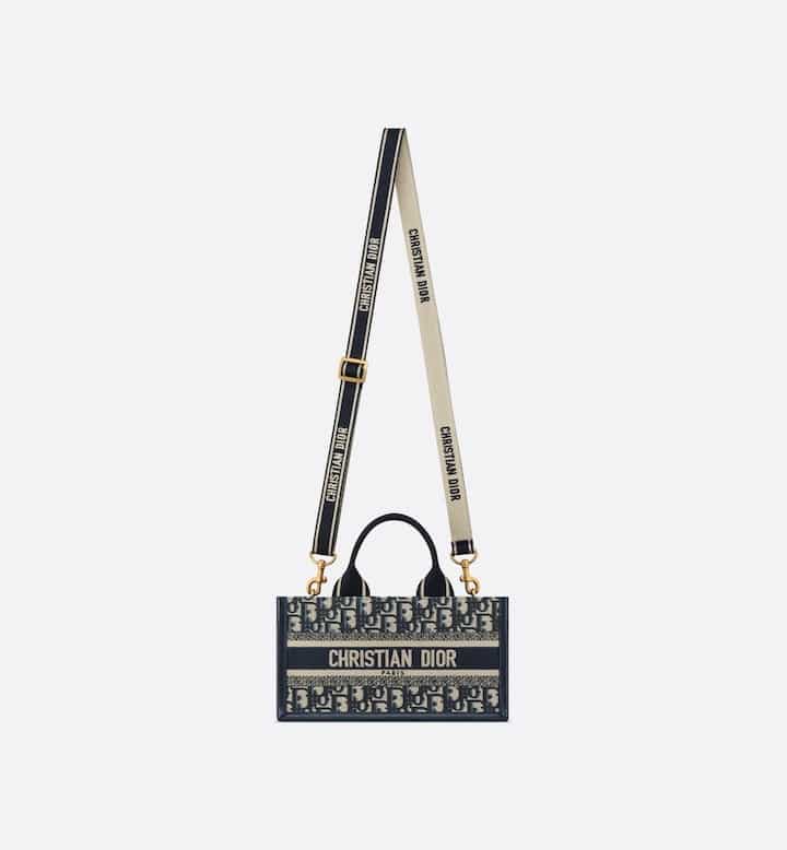 East-West Dior Book Tote with strap