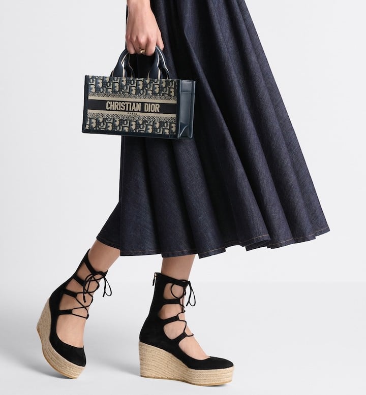 East-West Dior Book Tote with strap