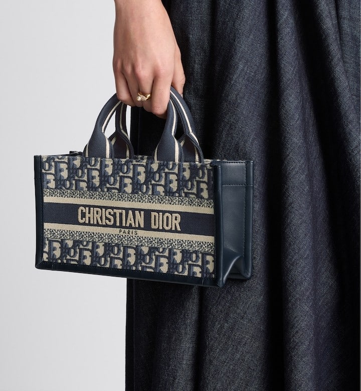 East-West Dior Book Tote with strap