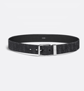 Black Dior Oblique Jacquard and Black Grained Calfskin, 35 MM