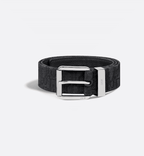 Black Dior Oblique Jacquard and Black Grained Calfskin, 35 MM