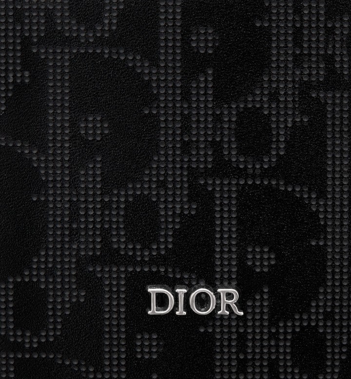 Black Dior Oblique Galaxy Leather