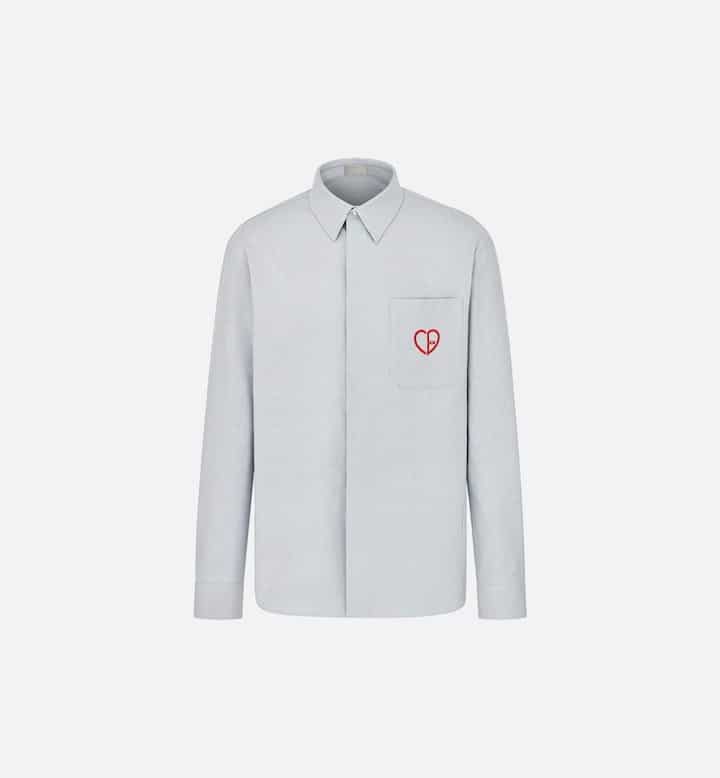CD Heart Embroidered Shirt
