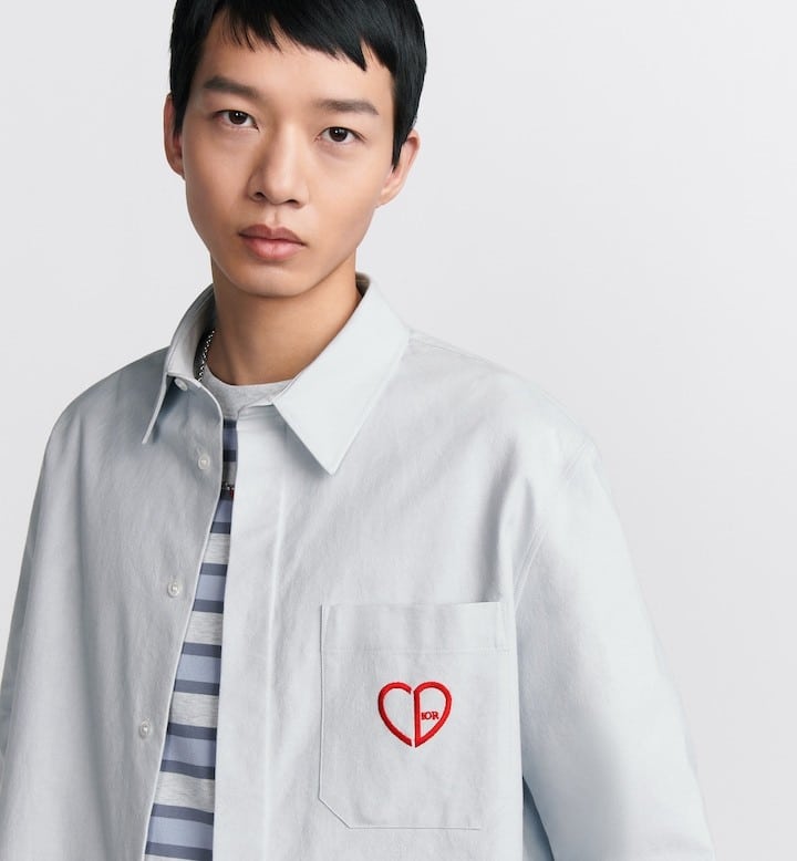 CD Heart Embroidered Shirt