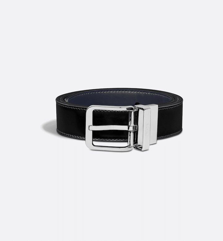 Black and Navy Blue Smooth Calfskin, 30 MM