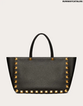 Valentino Roman Stud Grainy Calfskin Tote Bag