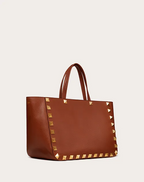 Valentino Roman Stud Grainy Calfskin Tote Bag